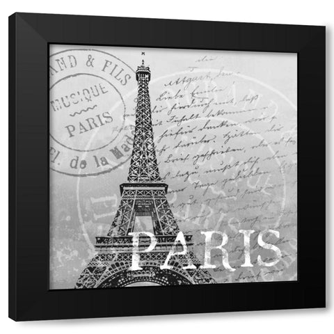 Paris Black Modern Wood Framed Art Print by Knutsen, Conrad