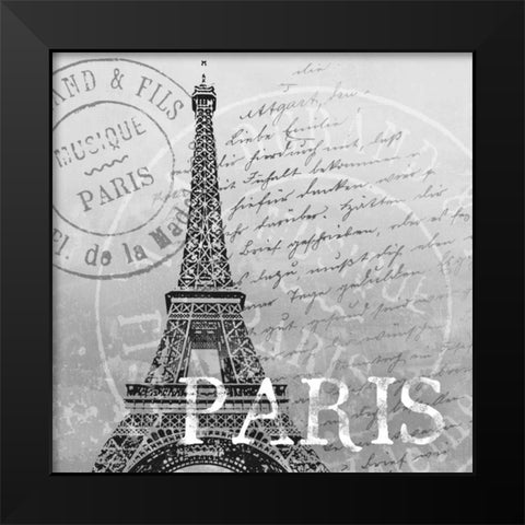 Paris Black Modern Wood Framed Art Print by Knutsen, Conrad