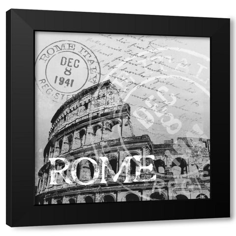 Rome Black Modern Wood Framed Art Print with Double Matting by Knutsen, Conrad