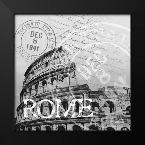 Rome Black Modern Wood Framed Art Print by Knutsen, Conrad