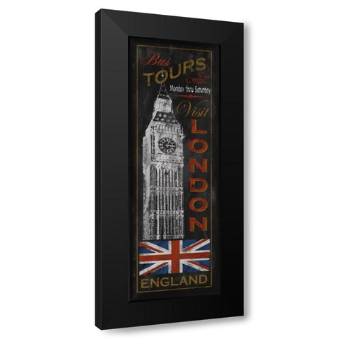 London Tours Black Modern Wood Framed Art Print by Knutsen, Conrad