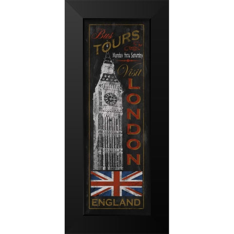 London Tours Black Modern Wood Framed Art Print by Knutsen, Conrad