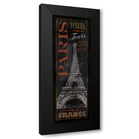 Paris Tours Black Modern Wood Framed Art Print with Double Matting by Knutsen, Conrad