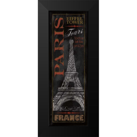 Paris Tours Black Modern Wood Framed Art Print by Knutsen, Conrad