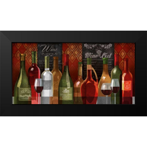 Wine Tasting Black Modern Wood Framed Art Print by Knutsen, Conrad