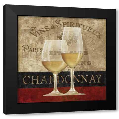 Chardonnay Black Modern Wood Framed Art Print with Double Matting by Knutsen, Conrad