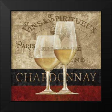 Chardonnay Black Modern Wood Framed Art Print by Knutsen, Conrad