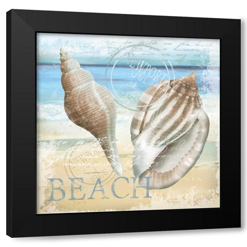 The Beach Black Modern Wood Framed Art Print by Knutsen, Conrad