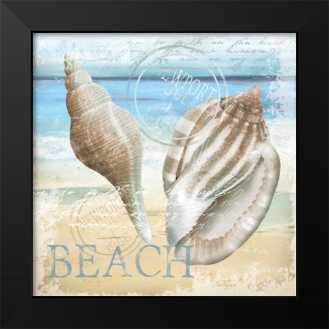 The Beach Black Modern Wood Framed Art Print by Knutsen, Conrad