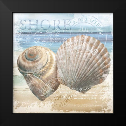 The Shore Black Modern Wood Framed Art Print by Knutsen, Conrad