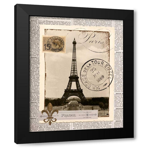 Paris Memories Black Modern Wood Framed Art Print by Craven, Katrina