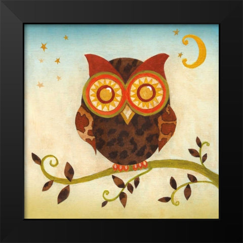 Hootie Black Modern Wood Framed Art Print by Tava Studios