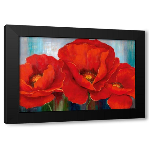 Magnifique En Rouge Black Modern Wood Framed Art Print with Double Matting by Nan