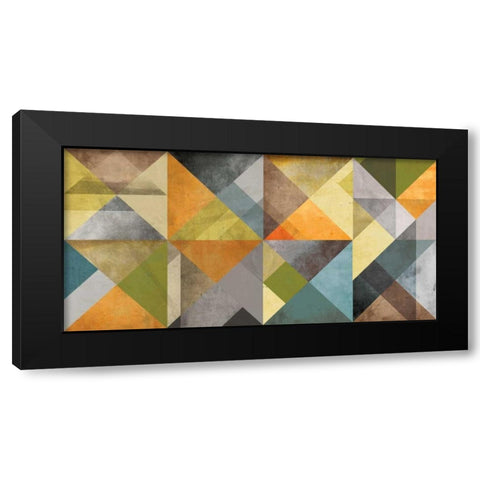 Quilt Black Modern Wood Framed Art Print by Craven, Katrina