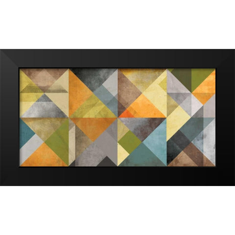 Quilt Black Modern Wood Framed Art Print by Craven, Katrina