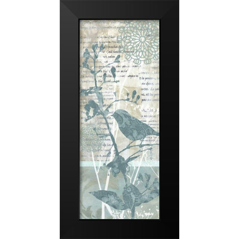 Winter Birds II Black Modern Wood Framed Art Print by Robinson, Carol