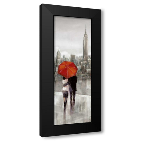 New York Stroll Black Modern Wood Framed Art Print by Manning, Ruane