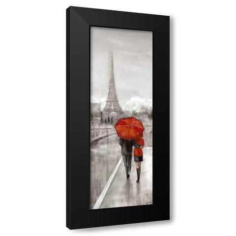 Paris Stroll Black Modern Wood Framed Art Print with Double Matting by Manning, Ruane