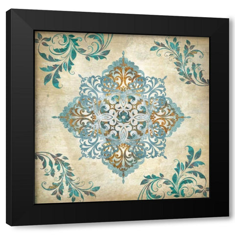 Arabesque I Black Modern Wood Framed Art Print with Double Matting by Knutsen, Conrad
