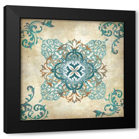 Arabesque IV Black Modern Wood Framed Art Print with Double Matting by Knutsen, Conrad