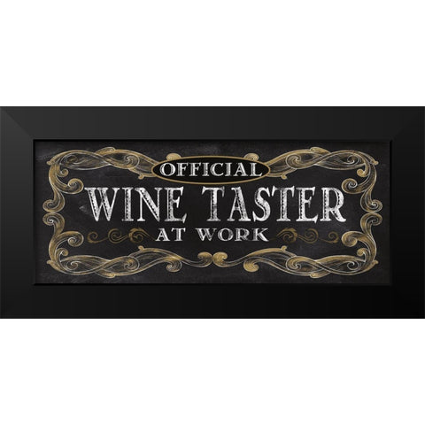 Wine Taster Black Modern Wood Framed Art Print by Knutsen, Conrad