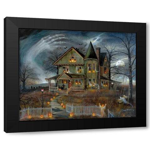 Haunted House Black Modern Wood Framed Art Print by Manning, Ruane