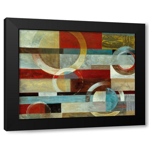 Earths Collide Black Modern Wood Framed Art Print by Tava Studios