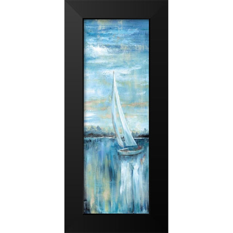 Evening Bay III Black Modern Wood Framed Art Print by Nan