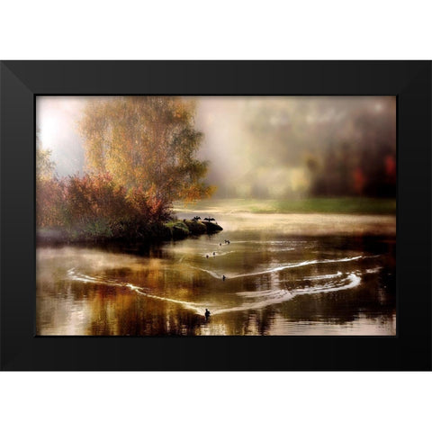 Morning Solace Black Modern Wood Framed Art Print by Weisz, Irene