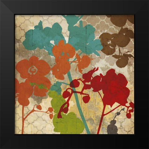 Garden Silhouette Black Modern Wood Framed Art Print by Craven, Katrina