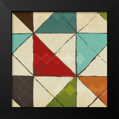 Kaleidoscope II Black Modern Wood Framed Art Print by Craven, Katrina