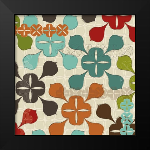 Kaleidoscope III Black Modern Wood Framed Art Print by Craven, Katrina