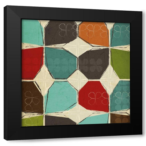 Kaleidoscope IV Black Modern Wood Framed Art Print by Craven, Katrina