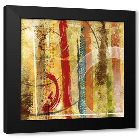 Bands of Light Black Modern Wood Framed Art Print with Double Matting by Craven, Katrina