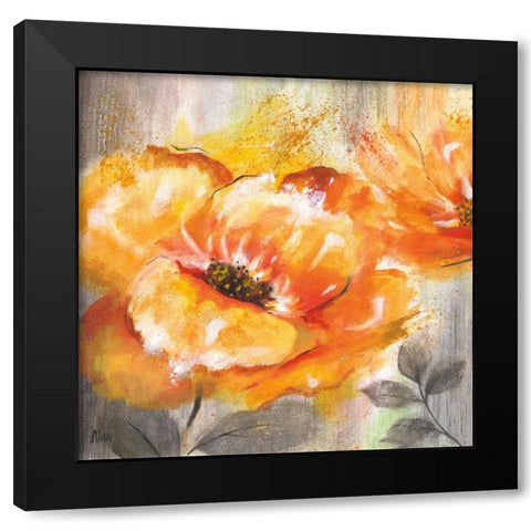 Orange Crush I Black Modern Wood Framed Art Print by Nan