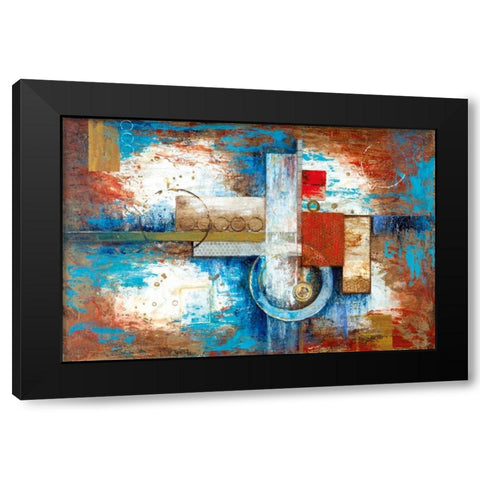 Around the Corner Black Modern Wood Framed Art Print by Tava Studios