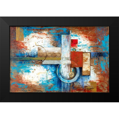 Around the Corner Black Modern Wood Framed Art Print by Tava Studios