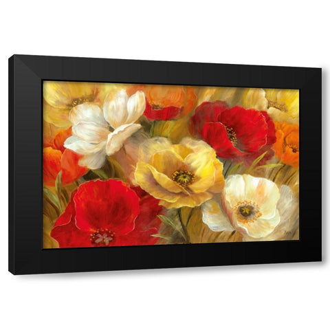 Jardin d Or Black Modern Wood Framed Art Print with Double Matting by Nan