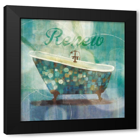 Renew Black Modern Wood Framed Art Print with Double Matting by Nan