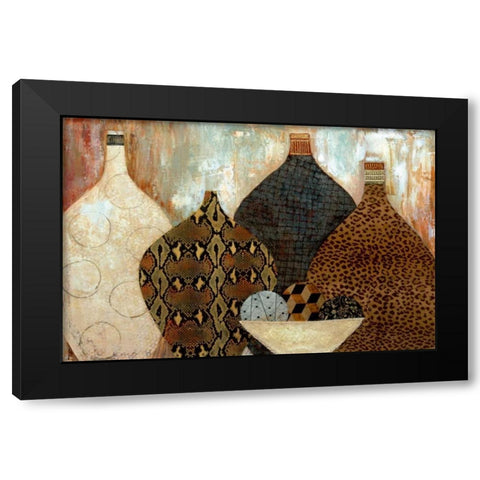 Touch of Exotic Black Modern Wood Framed Art Print with Double Matting by Tava Studios