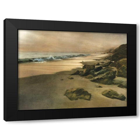 Beach at Dusk Black Modern Wood Framed Art Print by Calascibetta, Mike