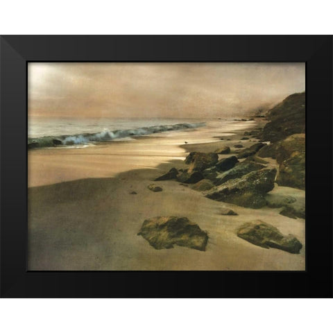 Beach at Dusk Black Modern Wood Framed Art Print by Calascibetta, Mike