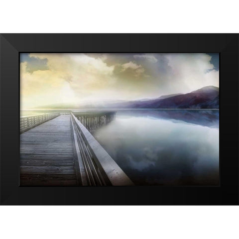 Hazy Morning Black Modern Wood Framed Art Print by Calascibetta, Mike