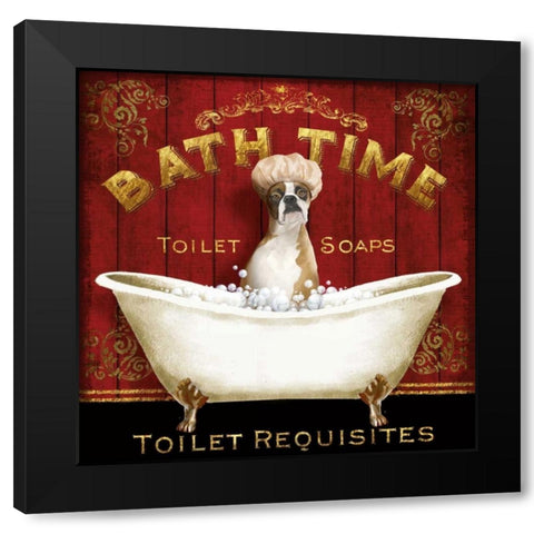 Bath Time Black Modern Wood Framed Art Print by Knutsen, Conrad