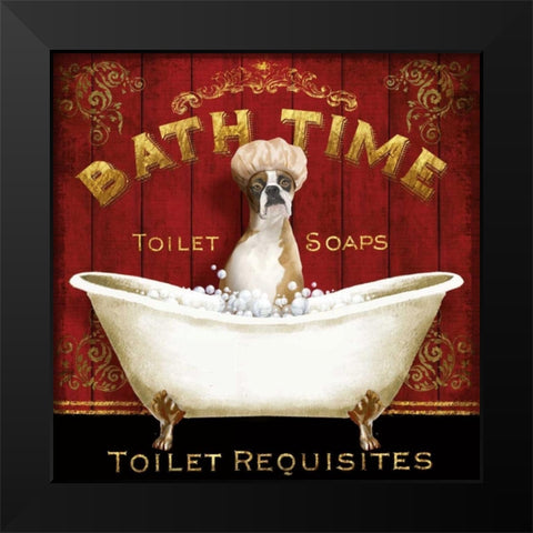 Bath Time Black Modern Wood Framed Art Print by Knutsen, Conrad