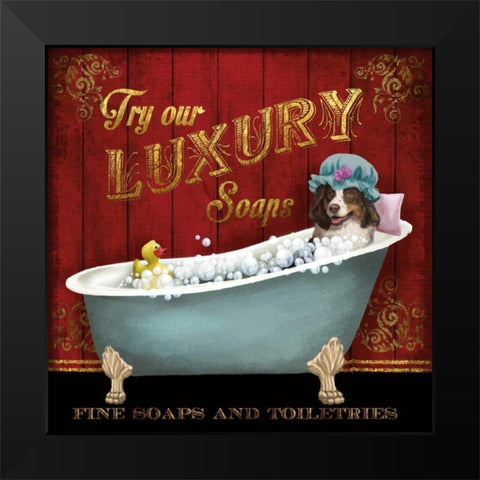 Luxury Soaps Black Modern Wood Framed Art Print by Knutsen, Conrad