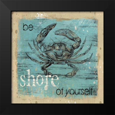 Be Shore Black Modern Wood Framed Art Print by Robinson, Carol