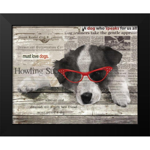 Howling Success Black Modern Wood Framed Art Print by Robinson, Carol