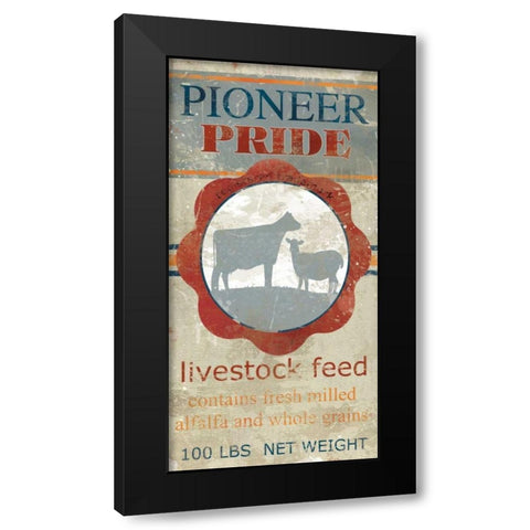 Feed Sack I Black Modern Wood Framed Art Print by Robinson, Carol