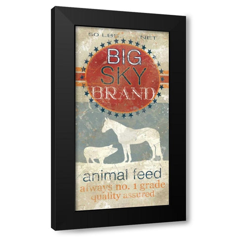 Feed Sack II Black Modern Wood Framed Art Print by Robinson, Carol